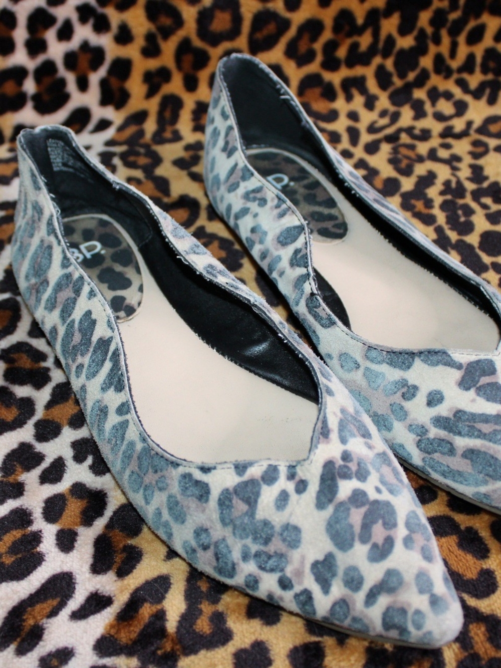 BP Nordstrom Pointed-Toe Leopard Print Flats